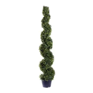 Best Artificial 5ft - 150cm Green Boxwood Spiral Topiary Tree - Suitable for Outdoor Use - Weather & Fade Resistant