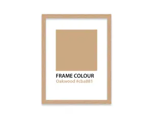 A2 Oak Picture Frame With Mount for A3 (29.7 x 42cm - 11.7 x 16.5in) Poster, Photo, Artwork, or Print.