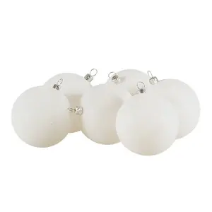 Xmas Bauble (Set of 6) White