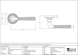 From The Anvil Pewter Hammered Newbury Lever on Rose Set (Beehive)