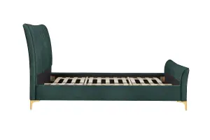 Birlea Clover Small Double Bed Frame In Green Fabric