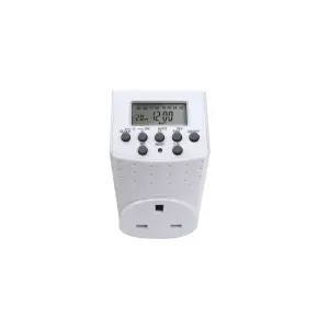 Extrastar Programmable Digital Timer, White, Pack of Two