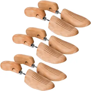 Shoe Stretcher 3 Pairs - made of lotus wood, for women's and men's shoes - brown