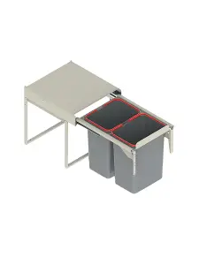 REJS recycle bin, pull out waste bin - W: 450mm (JC606M-2), with front fixing brackets