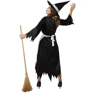 Scary Witch - Halloween fancy dress costume for women - black/white XXL