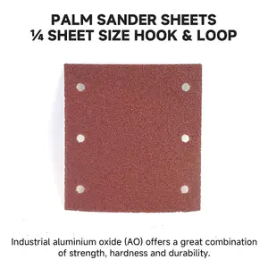 50 x 120 Grit 114mm x 102 1/4" Sheet Palm Sander Medium Sanding Sheets Hook Loop