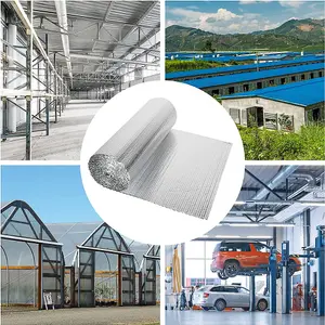 Single Bubble Foil Insulation, Heat Reflective 3 mm Thick Double Layer Aluminium Insulation Foil,1m x 15m(15m²)