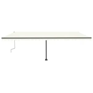 Berkfield Freestanding Manual Retractable Awning 600x300 cm Cream