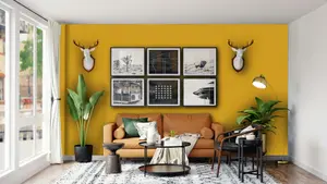 Leyland Trade Vinyl Soft Sheen Walls & Ceilings Emulsion Paint Honey Yellow (RAL 1005) - 5L