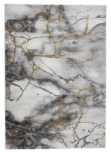 Ivory Gold Abstract Rug, Anti-Shed Rug, Modern Rug, Stain-Resistant Rug for LivingRoom & DiningRoom-200cm X 290cm