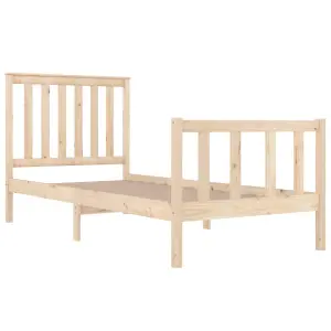 Berkfield Bed Frame Solid Wood Pine 75x190 cm 2FT6 Small Single