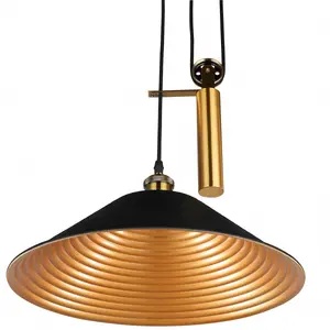 MELISSA - CGC Black & Gold Counter Balance Pendant Lamp