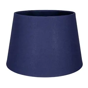 Classic 10 Inch Navy Blue Linen Fabric Drum Table/Pendant Lamp Shade 60w Maximum