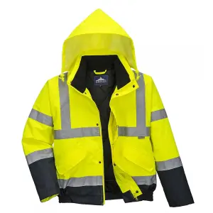 Portwest Unisex Hi-Vis Bomber Jacket (S463) / Workwear / Safetywear (Pack of 2)