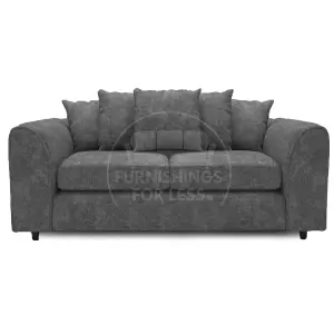 Monaco Chenille Fabric 3 Piece Sofa Set - 3 2 1  Grey