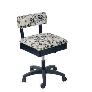 Hydraulic Sewing Chair Black and White Notions Design - HT2016