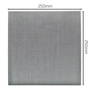 The Mesh Company Stainless Steel Perforated Air Brick Covers I 2.5mm Holes - 0.6mm Thick - 250 x 250mm x 6