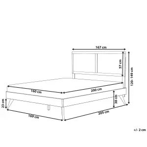 EU King Size Bed Light Wood ISTRES