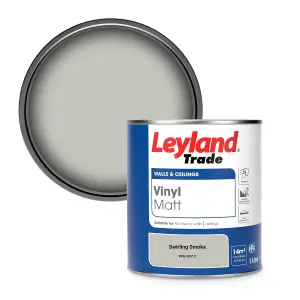 Leyland Trade Vinyl Matt Walls & Ceilings Emulsion Paint Swirling Smoke (PPG1007-2) 1L