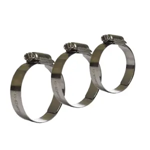 4 x High Tension Tri Torque 304 Stainless Steel Hose Clamps ( 108 - 130mm )