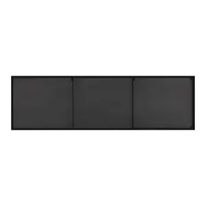 Alcantera Rectangle Metal Frame Wall Mirror Simple and Elegant Modern Design Black / 170cm H x 50cm W