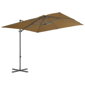 Berkfield Cantilever Umbrella with Steel Pole Taupe 250x250 cm