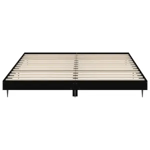 Berkfield Bed Frame Black 160x200 cm Engineered Wood