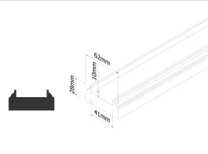 Richard Burbidge 41mm Pine HDR Handrail and Base Rail Set (H)58mm (W)58mm (L)3600mm