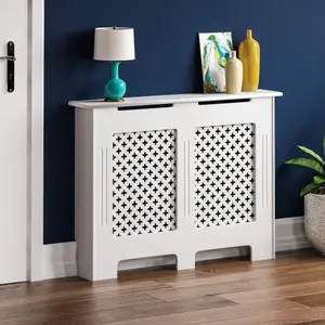 Vida Designs Oxford Medium White Radiator Cover