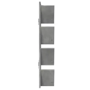 Alpen Home Wall Bookshelf 4-Tier Smoked Oak 33X16x90 Cm Concrete Grey