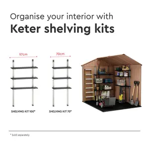 Keter Darwin 6 ft. W x 8 ft. D Apex Outdoor Garden Shed