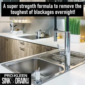 5L of Pro-Kleen Sink & Drain Blitz - Plughole, Sink & Drain Unblocker - Super Strength Formula