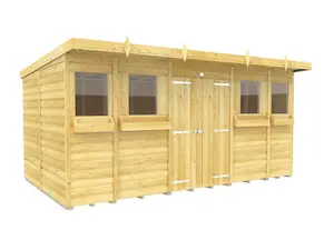 DIY Sheds 14x8 Pent Summer Shed Loglap