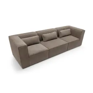 Doris Modular 4 Seater Sofa in Brown Chenille