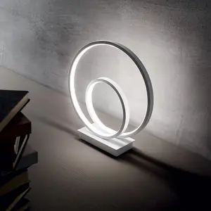 Luminosa Oz LED Decorative Swirl Integrated LED Table Lamp Black, 3000K