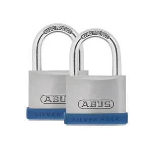 ABUS Mechanical 40mm Silver Rock™ 5 Padlock Twin Pack