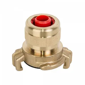 Solid brass screw tight onto 1/2"hose professional geka type claw fitting as used by professionals