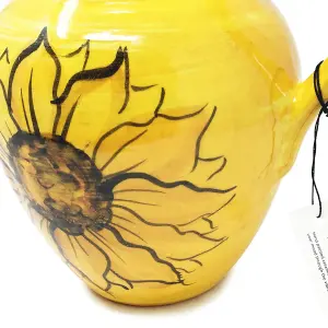 Sunflower Hand Painted Ceramic Yellow Kitchen Dining Large Pourer Jug (H) 21cm