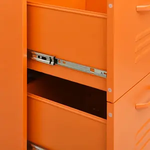 Berkfield Drawer Cabinet Orange 80x35x101.5 cm Steel