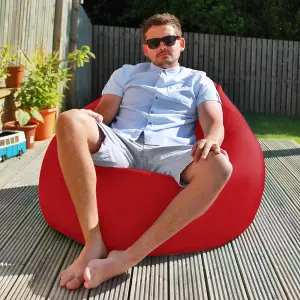 rucomfy Outdoor Water Resistant Flob A Dob Beanbag - Red