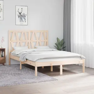 Berkfield Bed Frame Solid Wood Pine 120x190 cm Small Double