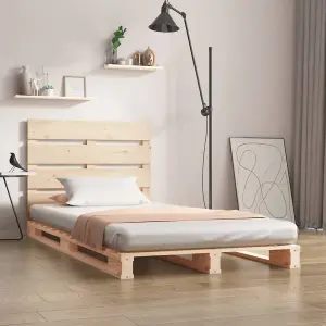 Berkfield Bed Frame 100x200 cm Solid Wood Pine