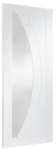 Internal Salerno White Clear Glass Primed Door 2040 x 926 x 40mm