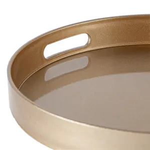 Argon Tableware - Round Serving Trays - 33cm - Gold - Pack of 6