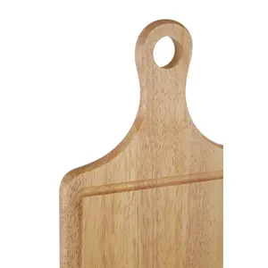 Maison by Premier Rubberwood Indented Paddle Chopping Board