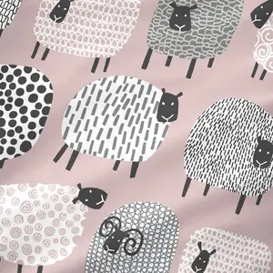 Dotty Sheep 130 TC Reversible Modern & Contemporary Duvet Cover Set Duck Egg / Double - 2 Standard Pillowcases