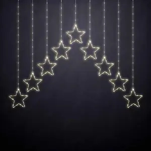 Festive 120cm X 120cm Star Curtain Light Warm White