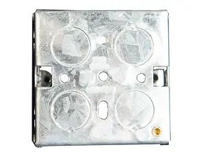 High-Quality 1-Gang Metal Back Box with Adjustable Lugs for Safe Electrical Installations