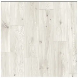 Green Bloom Oak White Ivory Wood Effect Laminate Flooring 12mm Thick Suitable for Underfloor Heating 1.453 m²Per Pack