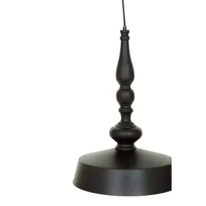 Interiors by Premier Small Leni Black And Gold Pendant Light